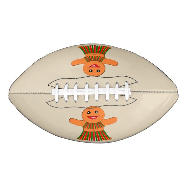 Balón De Fútbol Americano Navidades Fiesta Gingerbread Mujer (Anverso)