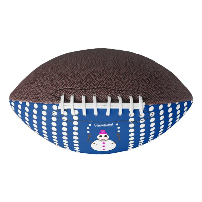 Balón De Fútbol Americano Navidades Snowlady Juggys Nieves Graciosa (Anverso)