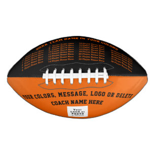 Balón De Fútbol Americano Negro naranja, fútbol personalizado, entrenador, 