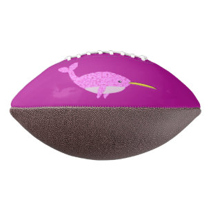 Balón De Fútbol Americano Niña Rosa bonito Narwhal