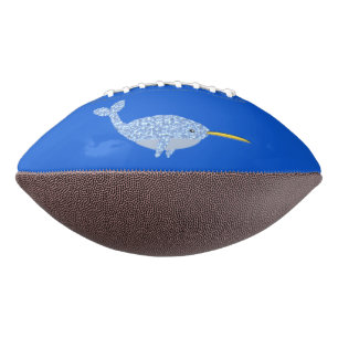 Balón De Fútbol Americano Niño Azul lindo Narwhal