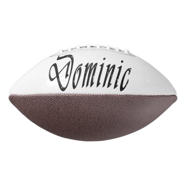 Balón De Fútbol Americano Nombre Dominico de Starry Negro, Fútbol (Girado 270)