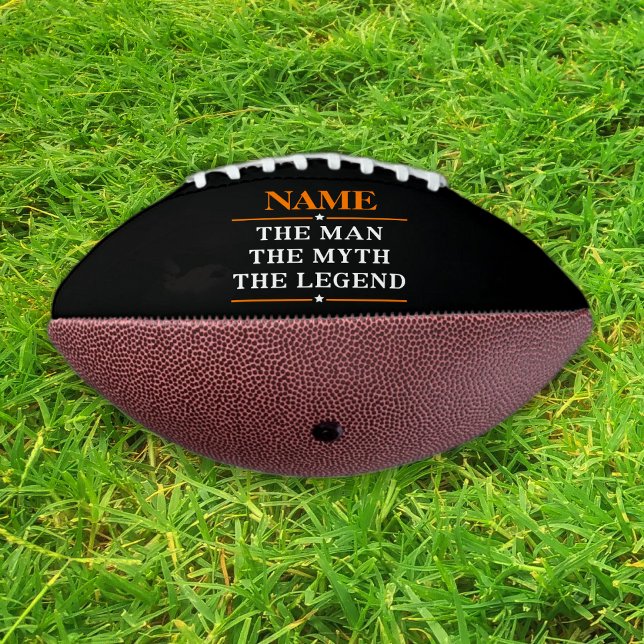 Balón De Fútbol Americano Nombre Personalizado El Hombre El Mito La Leyenda (Subido por el creador)
