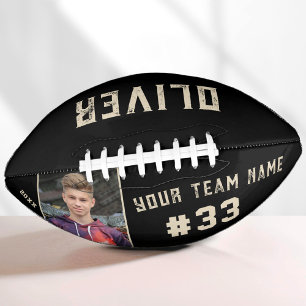Balón De Fútbol Americano Nombre y número de jugador personalizado Nombre de