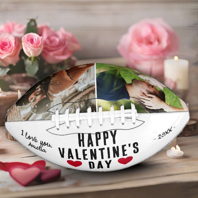 Balón De Fútbol Americano Novio feliz Día de San Valentín 2 foto (Subido por el creador)