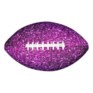Balón De Fútbol Americano Ombre rosa púrpura brillo falso destellos brillo