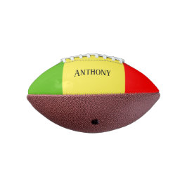 Balón De Fútbol Americano Oro rojo y verde personalizado
