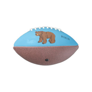 Balón De Fútbol Americano Oso dulce con ilustracion personalizado de flores
