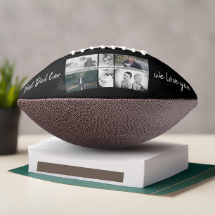 Balón De Fútbol Americano Padre con hijos y Collage de fotos de papá de fami