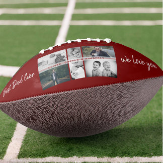 Balón De Fútbol Americano Padre con niños y familia Papá Foto Collage