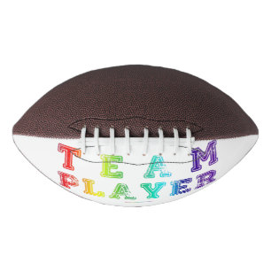 Balón De Fútbol Americano Palabras del jugador de equipo de SlipperyJoe degr