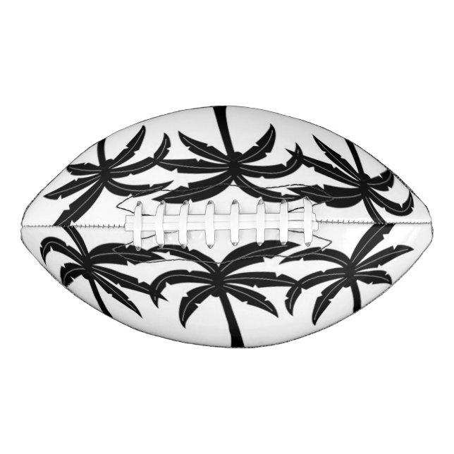 Balón De Fútbol Americano Palmeras Tropicales (Anverso)