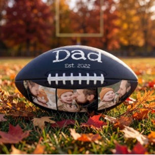 Balón De Fútbol Americano Papá Establecido Texto Blanco Negrita Divertido