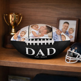 Balón De Fútbol Americano Papá Estableció Foto Negra 3