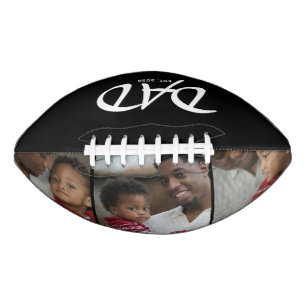 Balón De Fútbol Americano Papá Estableció Negrita Negro 3 Foto