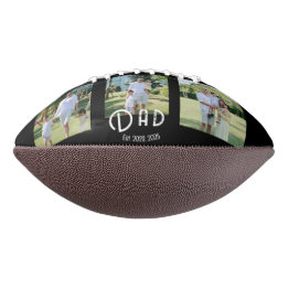 Balón De Fútbol Americano Papá Estableció Texto Grunge Negro 3 Foto