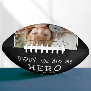 Balón De Fútbol Americano Papá lindo, eres mi foto del Día del Padre héroe