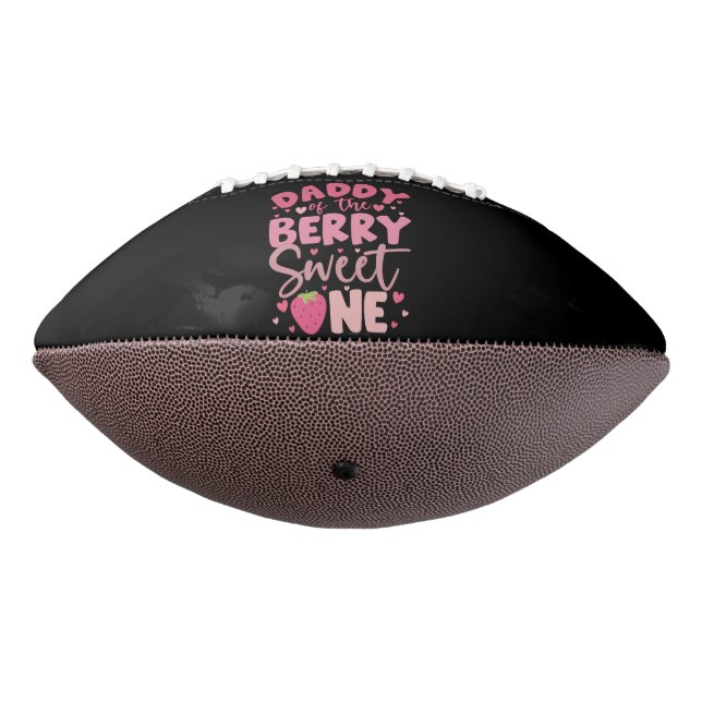 Balón De Fútbol Americano Papi Del Berry Sweet One Strawberry Birthday (Girado 270)