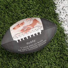 Balón De Fútbol Americano Papi te amo poema en Chalkboard - Foto Personaliza