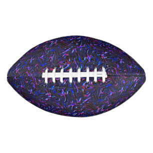 Balón De Fútbol Americano Parece rosa y azul texturado en la pared