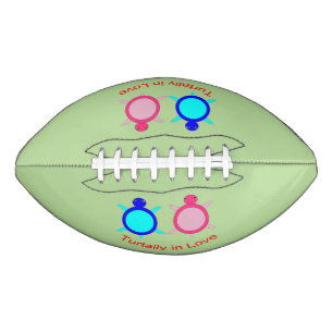 Balón De Fútbol Americano Pareja De Tortuga Cuta