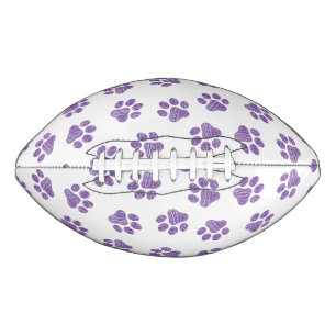 Balón De Fútbol Americano Pasta de perro, garras de perro, garras moradas