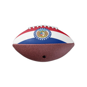 Balón De Fútbol Americano Patriotic american football with Missouri flag