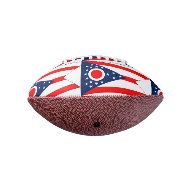Balón De Fútbol Americano Patriotic american football with Ohio flag (Girado 270)