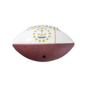 Balón De Fútbol Americano Patriotic american football with Rhode Island flag