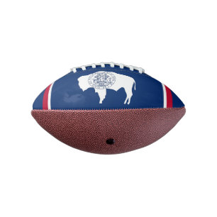 Balón De Fútbol Americano Patriotic american football Wyoming flag