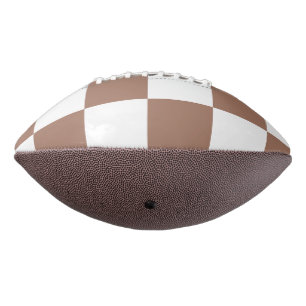 Balón De Fútbol Americano Patrón controlado en blanco y mousse de mocha
