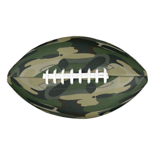 Balón De Fútbol Americano Patrón de camuflaje militar verde (Anverso)