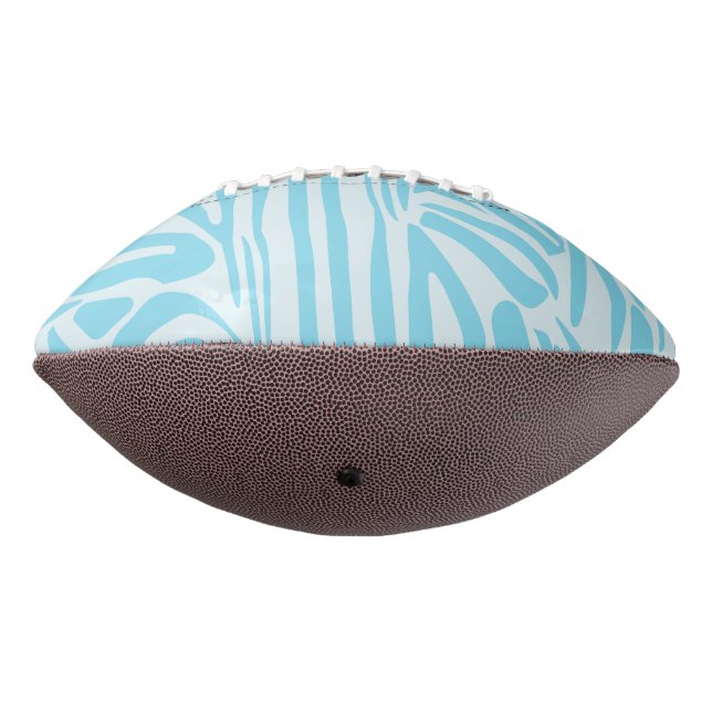 Balón De Fútbol Americano Patrón de cebra azul (Girado 270)