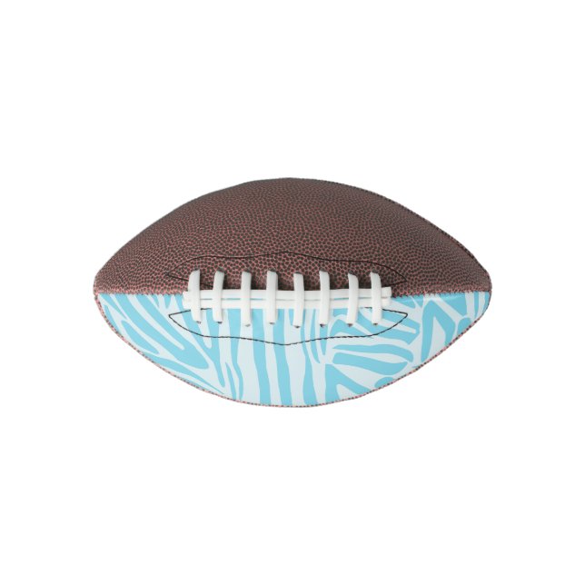 Balón De Fútbol Americano Patrón de cebra azul (Anverso)