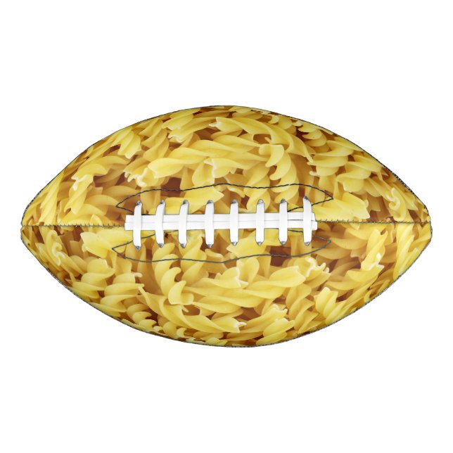BALÓN DE FÚTBOL AMERICANO PATRÓN DE COMIDA PASTA AMARILLO (Anverso)