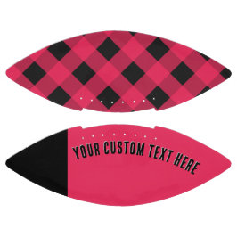 Balón De Fútbol Americano Patrón de comprobación Rústica de Búfalo Rojo