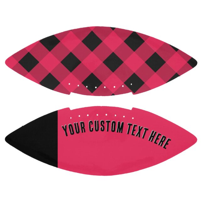 Balón De Fútbol Americano Patrón de comprobación Rústica de Búfalo Rojo (Paneles)