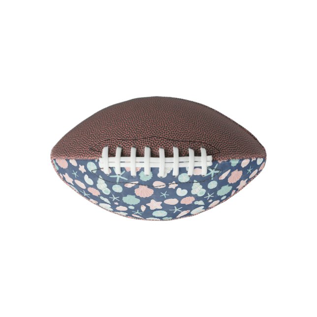 Balón De Fútbol Americano patrón de conchas marinas (Anverso)