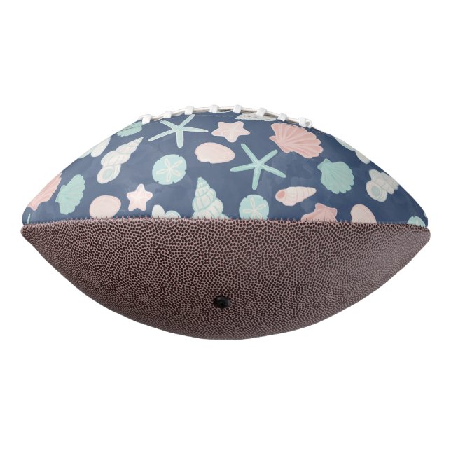 Balón De Fútbol Americano patrón de conchas marinas (Girado 270)