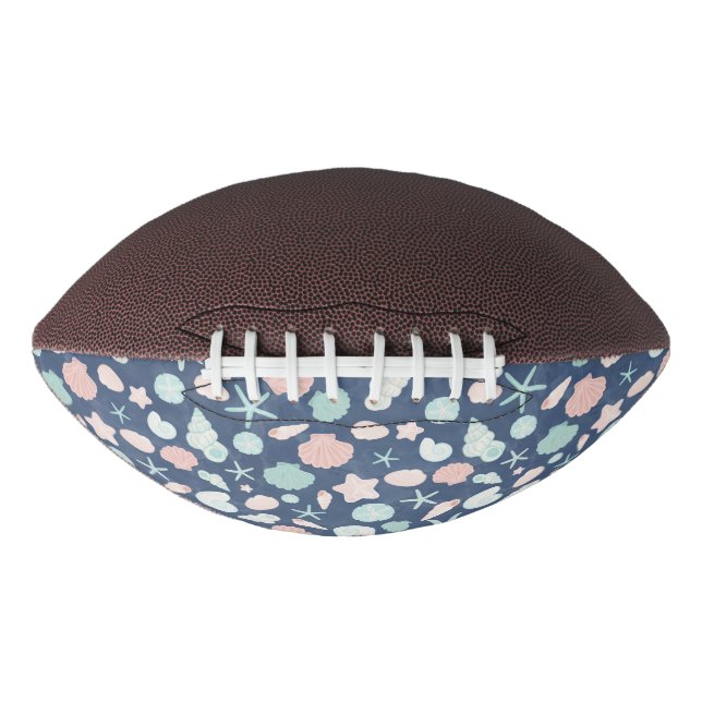 Balón De Fútbol Americano patrón de conchas marinas (Anverso)