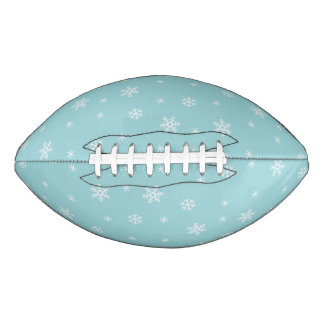 Balón De Fútbol Americano Patrón de Copo de Nieve Cian Navideño