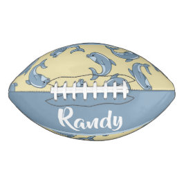 Balón De Fútbol Americano Patrón de dolpins azules