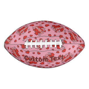Balón De Fútbol Americano Patrón de efectos de sonido de historieta de besad