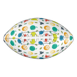 Balón De Fútbol Americano Patrón de frutas, ciruela, Naranja, limón, pera, m