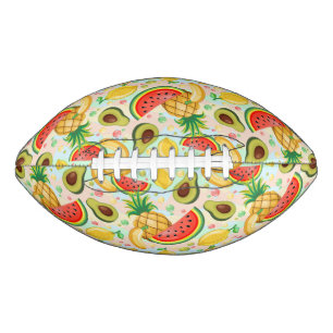 Balón De Fútbol Americano Patrón de frutas de verano fresco