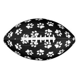Balón De Fútbol Americano Patrón de huellas de patas, patas de perro, patas