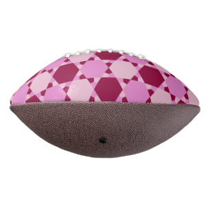 Balón De Fútbol Americano Patrón de ilusión óptica triángulo rosado