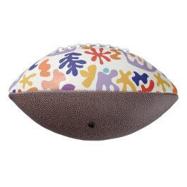 Balón De Fútbol Americano Patrón de matismo colorido Resumen Formas botánica