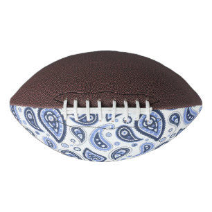 Balón De Fútbol Americano Patrón de Paisley Azul
