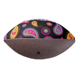 Balón De Fútbol Americano Patrón de Paisley Colorido